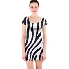Zebra Vibes Animal Print Short Sleeve Bodycon Dress by ConteMonfrey