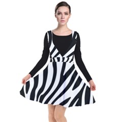 Zebra Vibes Animal Print Plunge Pinafore Dress by ConteMonfrey