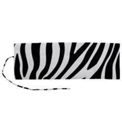 Zebra Vibes Animal Print Roll Up Canvas Pencil Holder (m) by ConteMonfrey