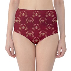 Golden Bees Red Sky Classic High-waist Bikini Bottoms by ConteMonfrey