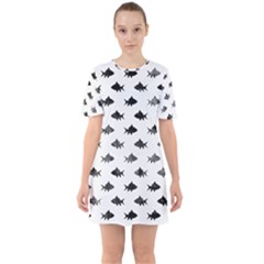 Cute Small Sharks  Sixties Short Sleeve Mini Dress