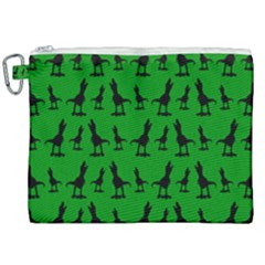 Green Dinos Canvas Cosmetic Bag (xxl) by ConteMonfrey