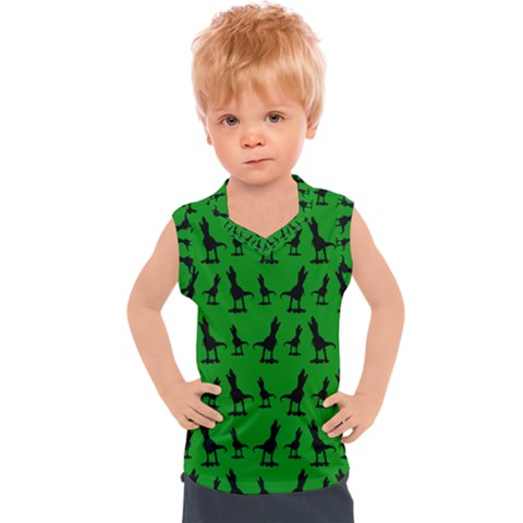 Green Dinos Kids  Sport Tank Top by ConteMonfrey