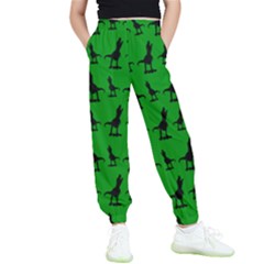 Green Dinos Kids  Elastic Waist Pants by ConteMonfrey