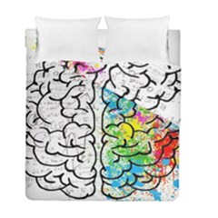 Brain Mind Psychology Idea Drawing Duvet Cover Double Side (full/ Double Size) by Wegoenart