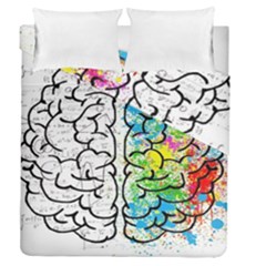 Brain Mind Psychology Idea Drawing Duvet Cover Double Side (queen Size) by Wegoenart