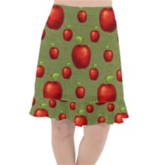 Apples Fishtail Chiffon Skirt by nateshop