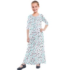 Background-022 Kids  Quarter Sleeve Maxi Dress by nateshop