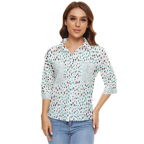 Background-022 Women s Quarter Sleeve Pocket Shirt by nateshop