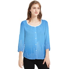 City Chiffon Quarter Sleeve Blouse by nateshop