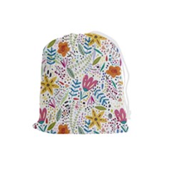 Flowers Drawstring Pouch (large) by nateshop