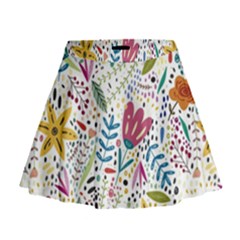 Flowers Mini Flare Skirt