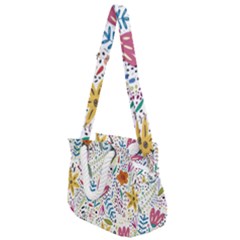 Flowers Rope Handles Shoulder Strap Bag by nateshop