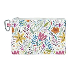 Flowers Canvas Cosmetic Bag (large) by nateshop