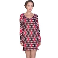 Geometric Long Sleeve Nightdress