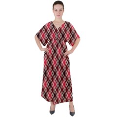 Geometric V-neck Boho Style Maxi Dress by nateshop