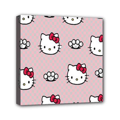 Hello Kitty Mini Canvas 6  X 6  (stretched) by nateshop