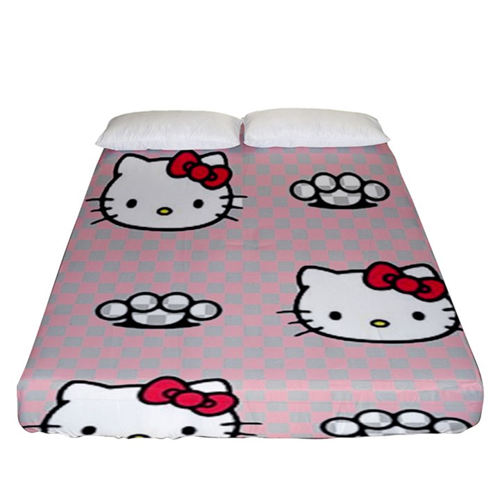 Hello Kitty Fitted Sheet (King Size)