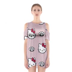 Hello Kitty Shoulder Cutout One Piece Dress by nateshop