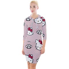 Hello Kitty Quarter Sleeve Hood Bodycon Dress by nateshop