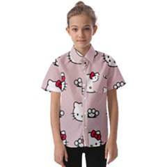 Hello Kitty Kids  Short Sleeve Shirt by nateshop