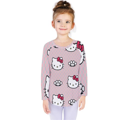 Hello Kitty Kids  Long Sleeve Tee by nateshop