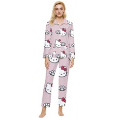 Hello Kitty Womens  Long Sleeve Velvet Pocket Pajamas Set by nateshop