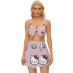 Hello Kitty Vintage Style Bikini Top And Skirt Set  by nateshop