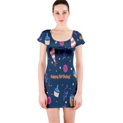 Party-hat Short Sleeve Bodycon Dress by nateshop