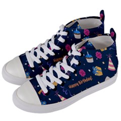 Party-hat Women s Mid-top Canvas Sneakers by nateshop