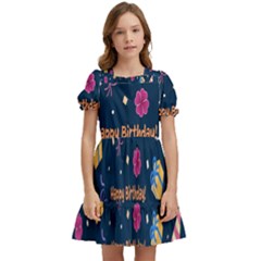 Party-hat Kids  Puff Sleeved Dress by nateshop