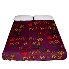 Seamless,happy Mothers Day Fitted Sheet (queen Size) by nateshop