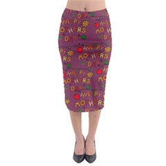 Seamless,happy Mothers Day Midi Pencil Skirt by nateshop