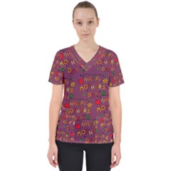 Seamless,happy Mothers Day Women s V-neck Scrub Top by nateshop
