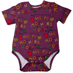 Seamless,happy Mothers Day Baby Short Sleeve Onesie Bodysuit by nateshop
