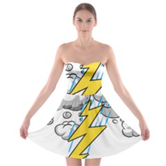 Storm Thunder Lightning Light Flash Cloud Strapless Bra Top Dress by danenraven