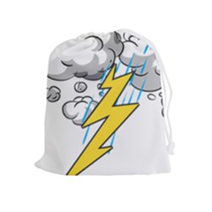 Storm Thunder Lightning Light Flash Cloud Drawstring Pouch (xl) by danenraven