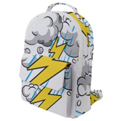 Storm Thunder Lightning Light Flash Cloud Flap Pocket Backpack (small) by danenraven