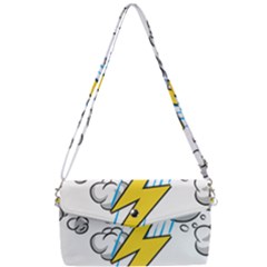 Storm Thunder Lightning Light Flash Cloud Removable Strap Clutch Bag by danenraven