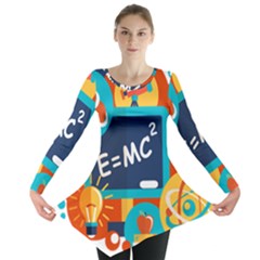 Natural Science Physics Laboratory Formula Long Sleeve Tunic  by danenraven