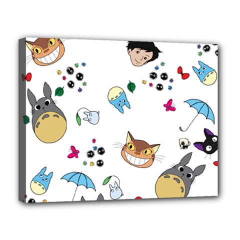 My Neighbor Totoro Cartoon Canvas 14  X 11  (stretched) by danenraven