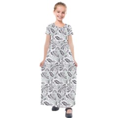 Batik-01 Kids  Short Sleeve Maxi Dress