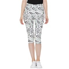 Batik-01 Inside Out Lightweight Velour Capri Leggings 