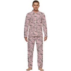 Batik-02 Men s Long Sleeve Velvet Pocket Pajamas Set by nateshop