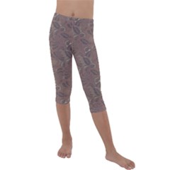 Batik-03 Kids  Lightweight Velour Capri Leggings 