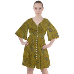 Batik-04 Boho Button Up Dress by nateshop