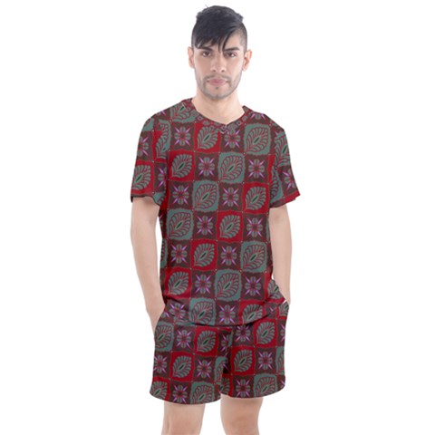 Batik-tradisional-02 Men s Mesh Tee And Shorts Set by nateshop