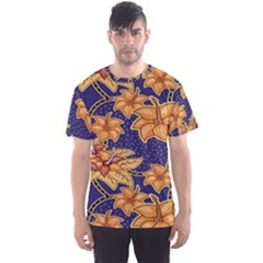 Seamless-pattern Floral Batik-vector Men s Sport Mesh Tee