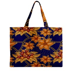 Seamless-pattern Floral Batik-vector Zipper Mini Tote Bag