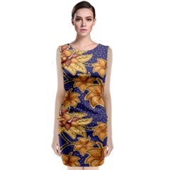 Seamless-pattern Floral Batik-vector Classic Sleeveless Midi Dress by nateshop